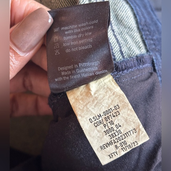 REVTOWN SHARP JEANS Washed Indigo decade Denim Size W38 L30 - Picture 7 of 12